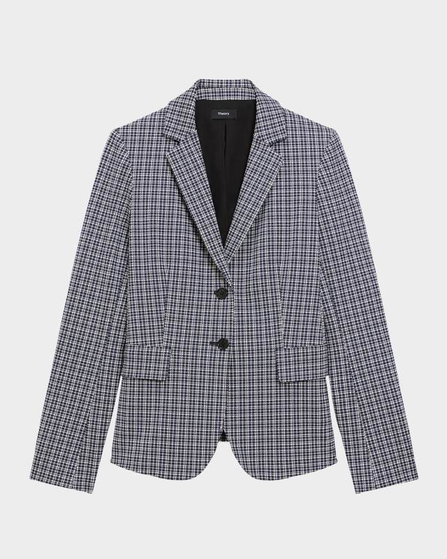 Carissa Plaid Slim-Fit Blazer